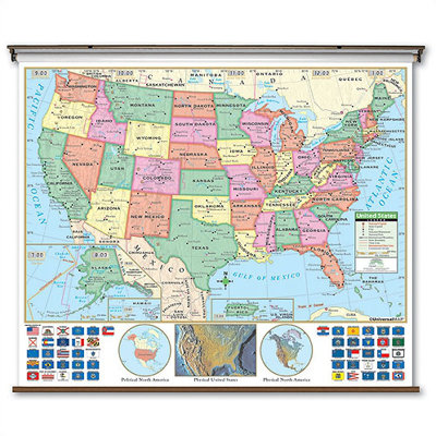 universal map primary wall map united states wayfair